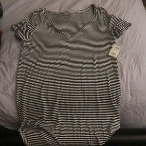 Black & White stripes lose shirt.